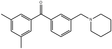 3,5-DIMETHYL-3'-PIPERIDINOMETHYL BENZOPHENONE Struktur