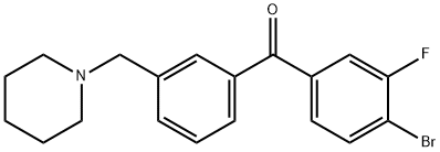 4-BROMO-3-FLUORO-3'-PIPERIDINOMETHYL BENZOPHENONE Struktur