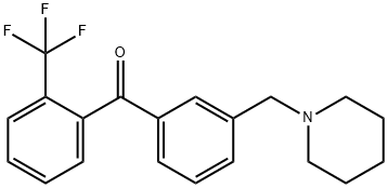 3'-PIPERIDINOMETHYL-2-TRIFLUOROMETHYLBENZOPHENONE Struktur