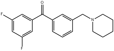 3,5-DIFLUORO-3'-PIPERIDINOMETHYL BENZOPHENONE price.