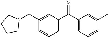 3-METHYL-3'-PYRROLIDINOMETHYL BENZOPHENONE Struktur