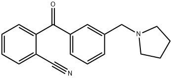 2-CYANO-3'-PYRROLIDINOMETHYL BENZOPHENONE Struktur