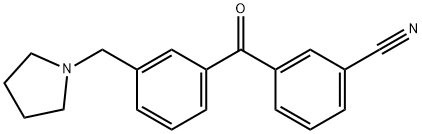 3-CYANO-3'-PYRROLIDINOMETHYL BENZOPHENONE Struktur