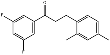 3',5'-DIFLUORO-3-(2,4-DIMETHYLPHENYL)PROPIOPHENONE Struktur