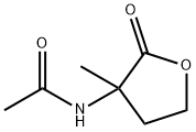 dl-3-Acetamido-perhydro-3-methyl-2-oxofuran Struktur