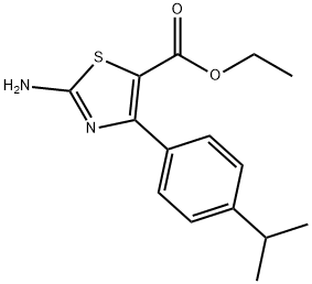 2-AMINO-4-[4-(1-METHYLETHYL)PHENYL]-5-THIAZOLECARBOXYLIC ACID ETHYL ESTER Struktur