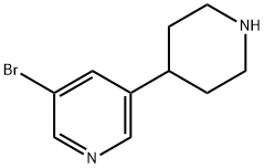 3-broMo-5-(piperidin-4-yl)pyridine Struktur