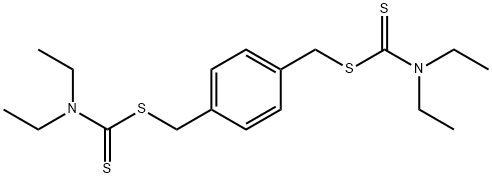 P-XYLYLENEBIS(N,N-DIETHYLDITHIOCARBAMATE) Struktur