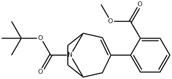 8-Boc-3-(2-Methoxycarbonylphenyl)-8-aza-bicyclo[3.2.1]oct-2-ene Struktur