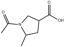 3-Pyrrolidinecarboxylic acid, 1-acetyl-5-methyl- (7CI) Struktur