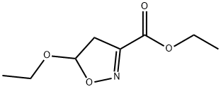 3-Isoxazolecarboxylic acid, 5-ethoxy-4,5-dihydro-, ethyl ester Struktur