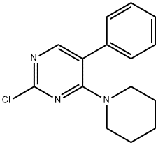 2-chloro-5-phenyl-4-(piperidin-1-yl)pyrimidine Struktur