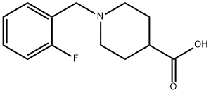 1-(2-fluorobenzyl)piperidine-4-carboxylic acid Struktur