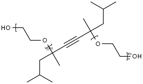 α,α’-[1,4-二甲基-1,4-雙(2-甲基丙基-2-丁炔-1,4-二基]雙[ω-羥基-聚(氧基-1,2-亞乙基), 9014-85-1, 結(jié)構(gòu)式