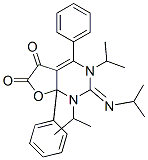 1,2,3,7a-Tetrahydro-1,3-diisopropyl-2-(isopropylimino)-4,7a-diphenylfuro[2,3-d]pyrimidine-5,6-dione Struktur