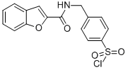 4-([(1-BENZOFURAN-2-YLCARBONYL)AMINO]METHYL)BENZENESULFONYL CHLORIDE Struktur