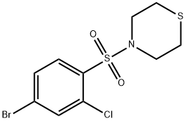 4-(4-Bromo-2-chloro-benzenesulfonyl)-thiomorpholine Struktur