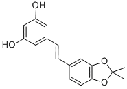 3,4-O-Isopropylidene-3,3',4,5'-tetrahydroxystilbene Struktur