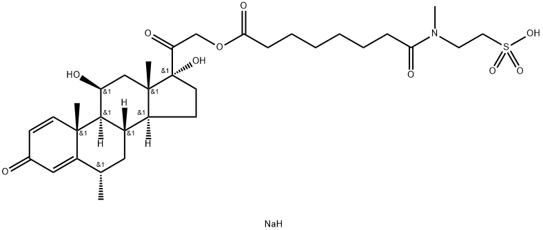 Methylprednisolone suleptanate monosodium salt Struktur