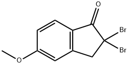 2,2-DIBROMO-2,3-DIHYDRO-5-METHOXY-1H-INDEN-1-ONE Struktur