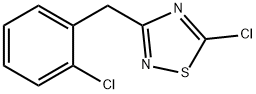 5-Chloro-3-[(2-chlorophenyl)methyl]-1,2,4-thiadiazole, 1-Chloro-2-[(5-chloro-1,2,4-thiadiazol-3-yl)methyl]benzene Struktur