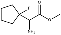 Cyclopentaneacetic acid, -alpha--amino-1-fluoro-, methyl ester (9CI) Struktur