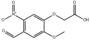 4-formyl-6-methoxy-3-nitrophenoxyacetic acid Struktur