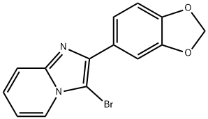 2-BENZO[1,3]DIOXOL-5-YL-3-BROMO-IMIDAZO[1,2-A]PYRIDINE Struktur