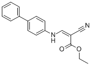 3-(BIPHENYL-4-YLAMINO)-2-CYANO-ACRYLIC ACID ETHYL ESTER Struktur