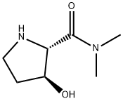 2-Pyrrolidinecarboxamide,  3-hydroxy-N,N-dimethyl-,  (2S,3S)- Struktur