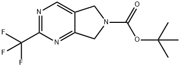 Tert-Butyl2-(Trifluoromethyl)-5H-pyrrolo[3,4-d]pyrimidine-6(7H)-carboxylate Struktur