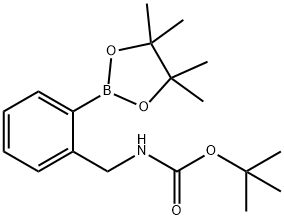 2-BOC-AMINOMETHYL-PHENYLBORONIC ACID PINACOL ESTER Struktur