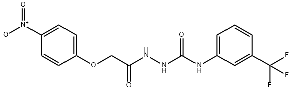 2-[2-(4-nitrophenoxy)acetyl]-N-[3-(trifluoromethyl)phenyl]-1-hydrazinecarboxamide Struktur