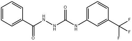 2-benzoyl-N-[3-(trifluoromethyl)phenyl]-1-hydrazinecarboxamide Struktur