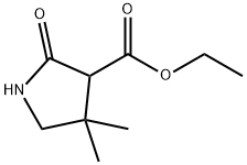 3-Pyrrolidinecarboxylic acid, 4,4-diMethyl-2-oxo-, ethyl ester Struktur