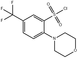 2-morpholino-5-(trifluoromethyl)benzenesulfonyl chloride Struktur