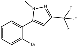 5-(2-BROMOPHENYL)-1-METHYL-3-(TRIFLUOROMETHYL)-1H-PYRAZOLE Struktur