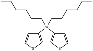 4,4-di-n-hexyl-dithieno[3,2-b:2',3'-d]silole Struktur