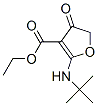 3-Furancarboxylic  acid,  2-[(1,1-dimethylethyl)amino]-4,5-dihydro-4-oxo-,  ethyl  ester Struktur