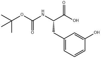 (S)-2-TERT-BUTOXYCARBONYLAMINO-3-(3-HYDROXY-PHENYL)-PROPIONIC ACID Struktur