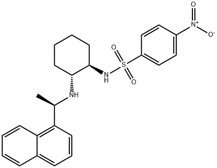 N-[(1R,2R)-2-[[(1R)-1-(1-Naphthyl)ethyl]amino]cyclohexyl]-4-nitrobenzenesulfonamide Struktur