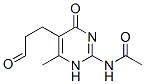 N-[4-methyl-6-oxo-5-(3-oxopropyl)-3H-pyrimidin-2-yl]acetamide Struktur