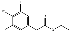 ethyl 4-hydroxy-3,5-diiodophenylacetate Struktur