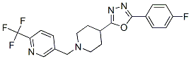 5-((4-[5-(4-FLUOROPHENYL)-1,3,4-OXADIAZOL-2-YL]PIPERIDIN-1-YL)METHYL)-2-(TRIFLUOROMETHYL)PYRIDINE Struktur