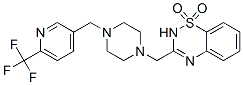 3-[(4-([6-(TRIFLUOROMETHYL)PYRIDIN-3-YL]METHYL)PIPERAZIN-1-YL)METHYL]-2H-1,2,4-BENZOTHIADIAZINE 1,1-DIOXIDE Struktur