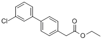 3'-CHLORO-[1,1'-BIPHENYL]-4-ACETIC ACID ETHYL ESTER Struktur