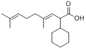 (3E)-2-CYCLOHEXYL-4,8-DIMETHYLNONA-3,7-DIENOIC ACID Struktur