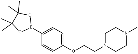 1-METHYL-4-(2-[4-(4,4,5,5-TETRAMETHYL-[1,3,2]DIOXABOROLAN-2-YL)-PHENOXY]-ETHYL)-PIPERAZINE Struktur