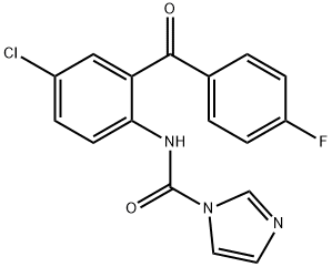 IMIDAZOLE-1-CARBOXYLIC ACID [4-CHLORO-2-(4-FLUORO-BENZOYL)-PHENYL]-AMIDE Struktur