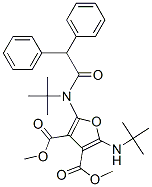 3,4-Furandicarboxylic  acid,  2-[(1,1-dimethylethyl)amino]-5-[(1,1-dimethylethyl)(diphenylacetyl)amino]-,  dimethyl  ester  (9CI) Struktur